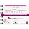Clairefontaine 976050C Album spiralato Fontaine Extra Bianco - 12 fogli carta acquerello Extra Bianco 100% Cotone a grana fine - Qualità professionale 18x24cm 300g