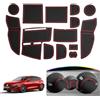 SKTU Tappetino in Gomma per Ford Focus ST Line 2022-2023 2024 Tappetino antiscivolo per Console Centrale, Porta Bicchieri, Portabicchieri, Rosso