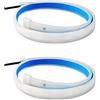 Baceyong 2 strisce luminose a LED, ad alta luminosità, per luci di marcia diurna, indicatori di direzione, adatte per auto, SUV, camper, furgoni, camion