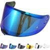 JQF Gear Visiera Casco Moto per FF811/VECTOR II/Citation II,Sostituzione della Visiera della Lente del Casco del Parabrezza del Motociclo per Il Casco Integrale (Blu cromo)