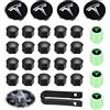 Aicharynic Set di copricerchi, set centro, copricerchi con logo, coprimozzo, coprimozzo per modello Y Model 3 Model S Model X