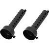 Baceyong 2X Silenziatore Scarico Universale per Moto 48mm Baffle Db Killer Silenziatore Corto, Nero