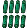 Biqing 8PCS 12V/24V Luci di Posizione Laterali Indicatori,3.4 LED Luci di Posizione per Rimorchio Camion Caravan Camper Barca Trattore Bus(Verde)