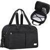 Outplea Borsa da Viaggio Espandibile 23-35L, Borsone da Weekend con Multitasche per Bagaglio a Mano, Borsa Impermeabile per Notte, Maternità e Ospedale, Nero , 23-35l, Contemporane