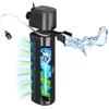 Tararium Filtro sommergibile con Luce UV 1500 l/h per acquari da 150 - 600 Litri - Filtro Interno 4 in 1 per Acqua Dolce e salata e Tartarughe con filtrazione multistadio