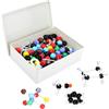 QWORK® 444 pezzi kit chimica modello molecolare, modello molecolare di chimica organica e inorganica, adatto per l'insegnamento scolastico e gli esperimenti