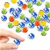 HSYTEK 80 pezzi 14 mm biglie di vetro colorate per bambini, palline di vetro, biglie di vetro, biglie decorative per giochi di marmo, decorazione per la casa e le piante