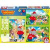 Schmidt Spiele 56400 Bluemchen Benjamin, Puzzle per bambini Fiori dello zoo, 3 x 24 pezzi