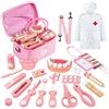 Aomig Gioco Dottore Ruolo Bambino, 31 Pezzi Valigetta Dottore Bambini Set, Legno Gioco Kit da Medico con Stetoscopio, Ragazzi e Ragazze di Kit Legno Medico Giocattolo per Bambini di 3-8 Anni