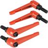 efuturetime 4 Pcs Maniglie a Leva di Serraggio Regolabile M10-25mm Arancione