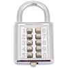 Oumefar Lucchetto a cifre Serratura con password in lega di zinco Serratura senza chiave 10 tastiere e password a 5 cifre Asta di blocco 6 mm per uso leggero per recinzione(10-key electric silver)
