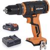 Evolution Power Tools R13CMB-Li Trapano combinato senza fili con velocità variabile, include clip per cintura, batteria da 2 Ah e caricabatterie, nero/arancione (105-0001A)
