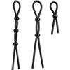 SXOVO Anello Pene Silicone Cock Ring Corda di Blocco dell'Eiaculazione il Pene Anello Fallico per Migliorare l'Erezione e Prolungare il Sesso Sexytoysys Uomo Anello (Nero, 3 Pezzi)