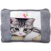 BullTek Borsa Acqua Calda Elettrica 26x19cm 500W - Scaldino Senza Fili Ricaricabile Rapido, con Tasche in Peluche per Mani, Sollievo Dolori e Freddo, Design Gatti Morbido e Sicuro (Cappello)