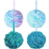 YIAGUN Spugna da doccia, spugna da bagno, extra large in rete, facile da schiumare, esfoliante per il corpo, verde e blu (confezione da 4 pezzi/70 g/PCS)