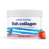 Arctic Blue Polvere di collagene marino, 150 g, certificato MSC, pesce artico, collagene con idrolizzato di collagene e vitamina C, con sapore di fragola