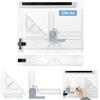 QWORK® Tavolo da Disegno DIN A4, Multifunzionale Tavolo da Disegno con Strumenti di Misurazione e Precisione Regolabili