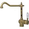 Elleci MIKRIOOT RIO Miscelatore Cucina monocomando con canna girevole finitura Ottone