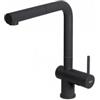 Elleci MGKSTP59 Miscelatore monocomando Cucina con canna girevole e doccetta estraibile Stream Plus finitura Granitek Antracite 59
