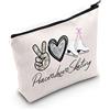 WZMPA Pattinaggio sul ghiaccio Cosmetici Make Up Bag Pattinaggio di figura Regalo Ispirato Pace Amore Pattinaggio Trucco Cerniera Sacchetto Sacchetto Pattinaggio Ice Merchandise, Pattinaggio sulla