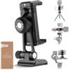 NEEWER Adattatore Telefono da Treppiede con Base QR Arca, Cold Shoe, Fori 1/4 3/8, Rot.360°/Incl.180°, Porta Telefono Compatibile con iPhone Samsung Arca Swiss DJI RS 4 Pro 3 2 Stabilizzatore, SP-18