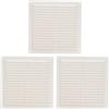 Amig - Griglia quadrata in plastica con zanzariera| Griglie di ventilazione per presa d'aria | Adatto per soffitto cucina e bagno | Dimensioni: 200 x 200 mm | Colore: bianco (Confezione da 3)