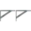 Amig - Staffa per mensole a muro | Supporti per Mensole | Reggimensola | Staffe per mensole in Acciaio | Supporto Scaffale | Colore: Zincato | Dimensioni: 300 x 225 | Peso max: 260 kg