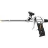 TOUGH MASTER Pistola per schiuma in poliuretano professionale, tubo in acciaio inox, regolatore di flusso di schiuma, pratico grilletto, viene fornito con 2 ugelli, 2 tubi di prolunga, 1 pistola applicatore in