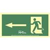 Normaluz SEÑAL DE EVACUACIÓN FLECHA IZQUIERDA (PVC 1MM) CLASE A 32X16CM