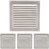 Amig - Griglia Quadrata in Alluminio con Zanzariera | Griglie di Ventilazione per Uscita d'Aria | Ideale per Soffitto di Cucina e Bagno | Misure 150 x 150 MM | Colore Argento (Confezione da 4)