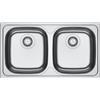 Franke Lavello da cucina in acciaio inox (liscio) con doppia vasca Spark SKN 620-34-34/78-101.0294.266