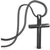 SERASAR Collana da Donna Nera Catena a Croce Gioielli Ragazza Blindata Cristiana per il Giorno Del Matrimonio