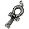 NKlaus Ciondolo Ankh Pietra d'Onice Argento 925 3,7cm Amuleto Croce della Vita 3906