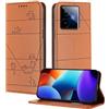 ILING Cover per Realme GT 7 5G / Realme GT 7T 5G, Custodia a Premium Pelle PU Portafoglio Caso, Retrò Antiurto Flip Cover con Slot per Scheda/Funzione di Supporto/RFID Blocking (Nero