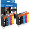 NINETEC PGI-580XXL CLI -581XXL Multipack Cartucce per stampanti Compatibili con Canon Pixma 580 XXL 581 XXL TS705a TS705 TS6150 TS6350a TS6351a TS8350a TS9550 TS6300 TR7550 TR8500 TR8550 Confezione 10