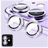 LucBuy Protezione per Fotocamera Compatibile con iPhone 12/iPhone 12 Mini, Copertura per Obiettivo Della Fotocamera in Vetro Temperato Diamond, Anelli Metallici Autoallineanti Individuali