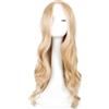 CATMEYE Parrucca Lunga Ondulata Bionda con Frangia per Donne e Ragazze, Parrucca Riccia Voluminosa da 27 Resistente al Calore per Cosplay,Carnevale, Feste e Uso Quotidiano (Bionda)