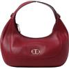 TWINSET Borsa A Spalla Hobo Media Padus 242TB7061 Rosso Scuro Rosso
