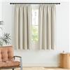 PONY DANCE Tende Oscuranti per Interni Tende Termiche Isolanti per Camera da Letto Curtains Corte per Finestre con Fettuccia Metodi di Sospensione Multipli 2 Pezzi L140 x A160 cm, Beige Chiaro