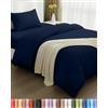 Utopia Bedding Set Copripiumino da 3 Pezzi - Copripiumino 135x200cm, Lenzuolo con Angoli 90x190cm, Federa 50x75cm - (Blu Navy, Singolo)