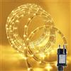 Gresonic 300 LED 15 m tubo luminoso esterno, catena luminosa con corrente, tubo LED 8 modalità (bianco caldo, 300 LED)