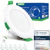 HOMEOW Faretti LED da Incasso per Cartongesso Dimmerabili 5W, Faretti da Incasso Foro 68mm, Calda Naturale Fredda Regolabili Faretto LED Incasso, IP44 per Bagno, Set da 6