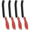 TQRR Spazzola per Pulire Fessure, Spazzola Fughe, Spazzola Fine Brush Pulizia, Multifunzionale Spazzola Per Pulizia Di Gap Per Cucine, Casa, Doccia, Bagno, Finestra (4, Rosso)