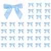 PATIKIL 50Pz Fiocchi Decorativi con Lacci Spirale 3.5 Fiocchetti per Bomboniere Mini Nastro di Raso per Fai da Te Decorazioni Regali Bottiglie Champagne Matrimoni Natale, Blu Scuro