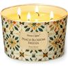 Home Lights HomeLights Candela in barattolo grande 4 stoppini, candela profumata in cera di soia naturale da 510g Floral (Fiore di pesca Freesia)