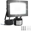 MEIKEE Faretto con Sensore di Movimento 10W, Faro LED Esterno, IP66 Impermeabile LED Esterno, Illuminazione Bianco Freddo 6000K 1000LM, Lampada a Rsparmio Energetico a LED per Cortile