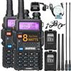BAOFENG 1/2PCS BaoFeng UV-5R 8W Tri-Power Walkie Talkie Ad Alta Potenza Dual Band A Lungo Raggio 128 CH Portatile Palmare UV 5R Ham Radio bidirezionale