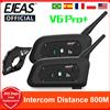 EJEAS V6 PRO+/PLUS Casco moto Bluetooth Walkie Talkie 6 Rider Distanza 800 metri Impermeabile IP67