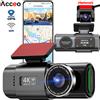 Acceo Dash Cam 4K UHD Registrazione Telecamera per auto DVR Videoregistratore per visione notturna Supporto Wi-Fi integrato Parcheggio GPS 24 ore su 24