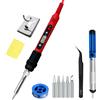 lefavor Kit saldatore da 80 W temperatura regolabile Strumenti di saldatura per saldatura LCD Riscaldatore in ceramica Punte per saldatura Pinzette Filo per saldatura
